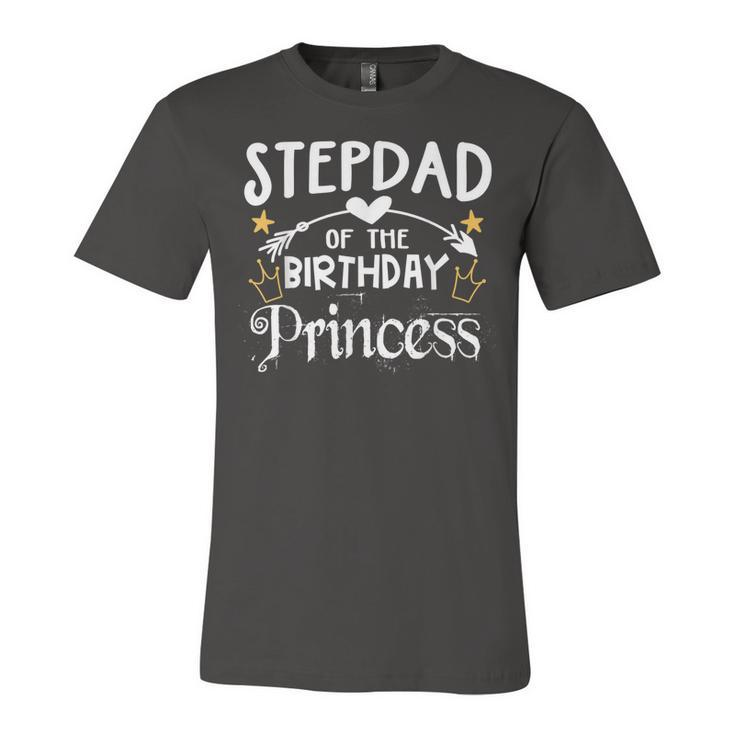 Stepdad Of The Birthday Princess Matching Family   Unisex Jersey Short Sleeve Crewneck Tshirt