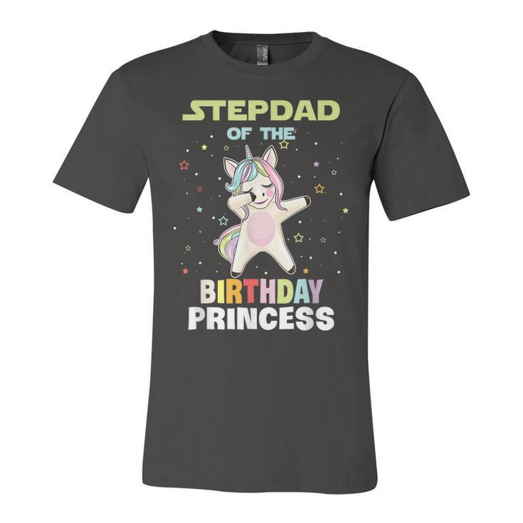 Stepdad Of The Birthday Unicorn Princess   Unisex Jersey Short Sleeve Crewneck Tshirt