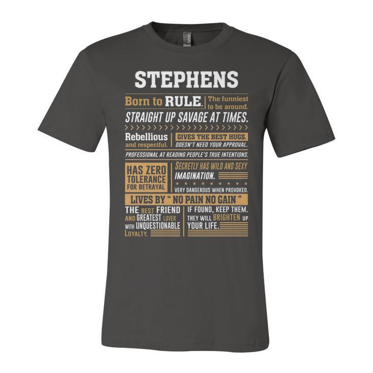 Stephens Name Gift   Stephens Born To Rule Unisex Jersey Short Sleeve Crewneck Tshirt