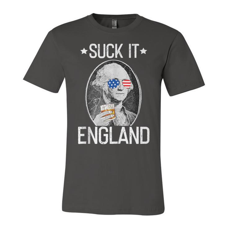Suck It England Funny 4Th Of July George Washington 1776  Unisex Jersey Short Sleeve Crewneck Tshirt