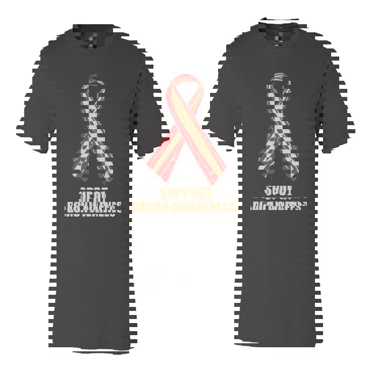 Support Bacon Awareness Ribbon Fun Bacon Jersey T-Shirt