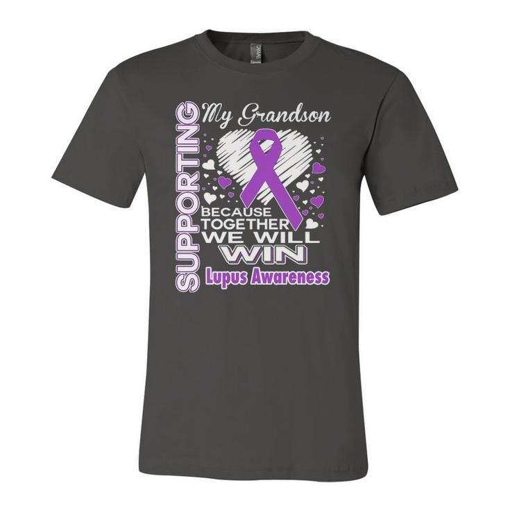 Supporting My Grandson Lupus Awareness Jersey T-Shirt