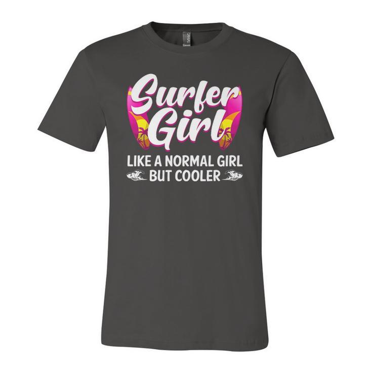 Surfer Girl For Surfing Kids Surf Lovers Jersey T-Shirt