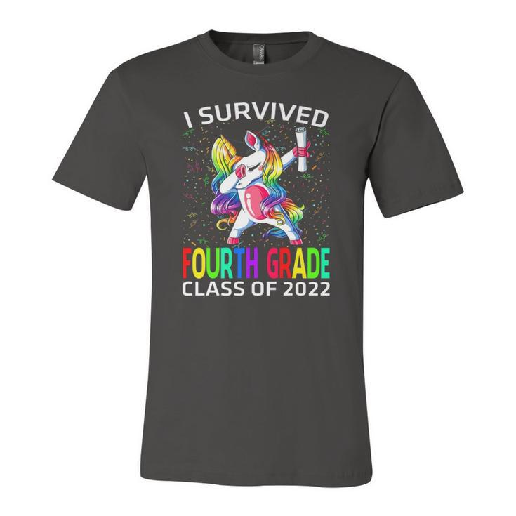 I Survived Fourth Grade Class Of 2022 Graduate Unicorn Jersey T-Shirt