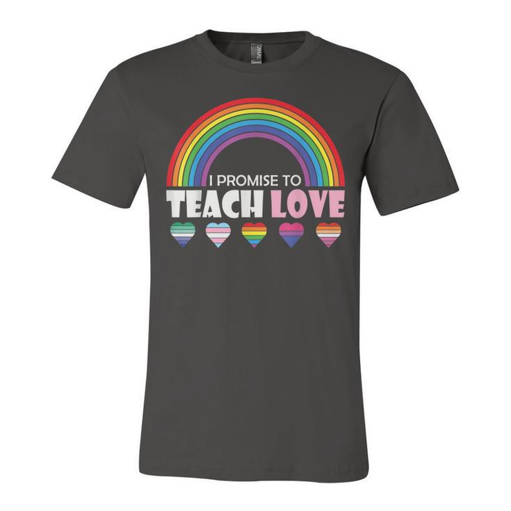 Teacher Ally Lgbt Teaching Love Rainbow Pride Month Jersey T-Shirt