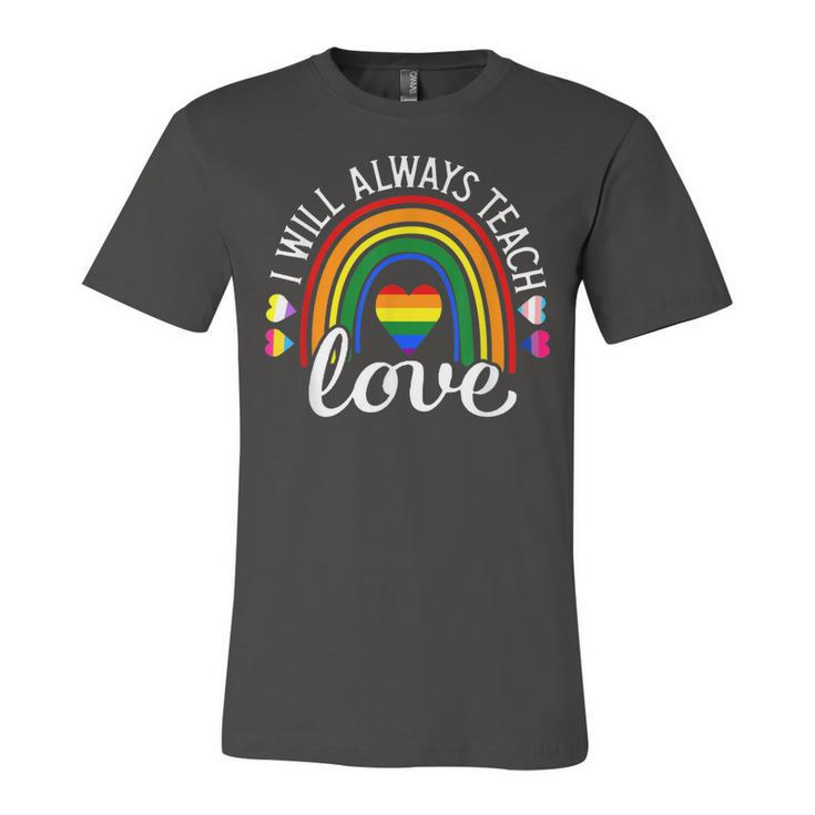 Teacher Ally Lgbt Teaching Love Rainbow Pride Month V2 Jersey T-Shirt