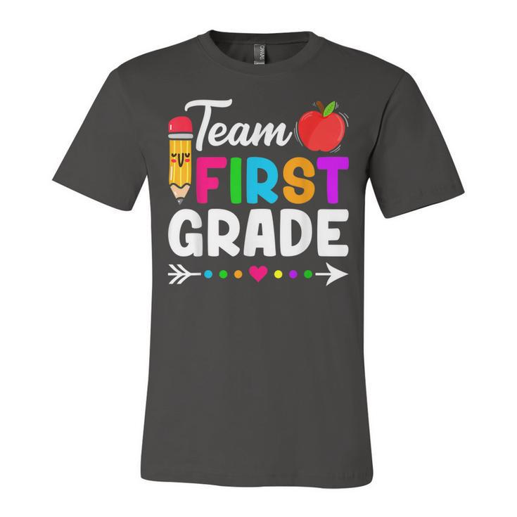 Team First Grade Kids Teacher Student Back To School  Unisex Jersey Short Sleeve Crewneck Tshirt