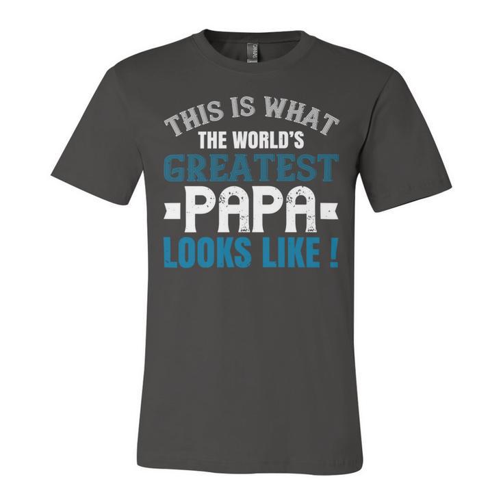 This Is What The Worlds Gratest Papa Papa T-Shirt Fathers Day Gift Unisex Jersey Short Sleeve Crewneck Tshirt