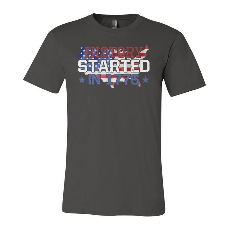 History Started In 1776 American Flag Jersey T-Shirt