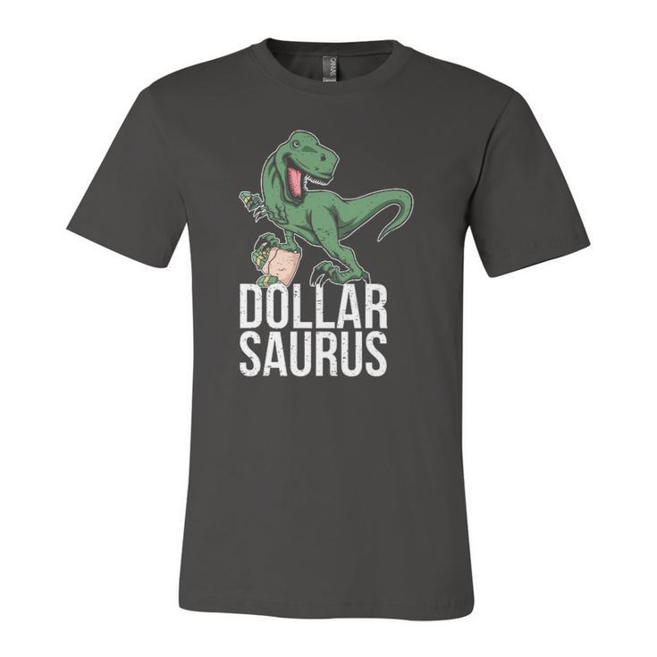 Trader Investor Stock Market Dollar Moneyrex Saurus Jersey T-Shirt