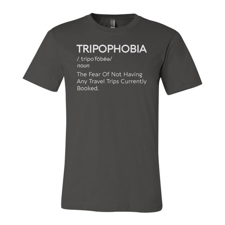 Tripophobia Travel Trips Booked Vacation Plane World Jersey T-Shirt
