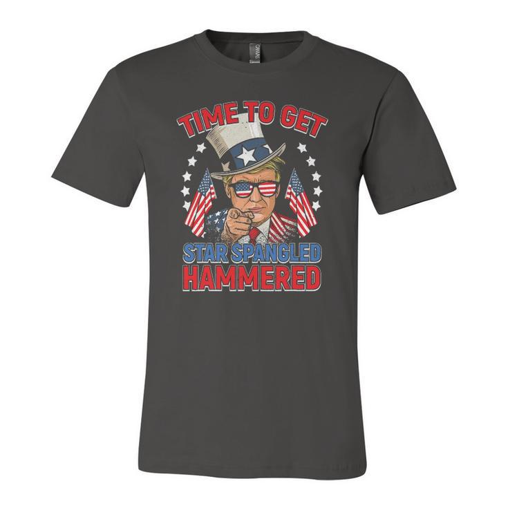 Trump 4Th Of July Star Spangled Hammered Drinking Tee Jersey T-Shirt