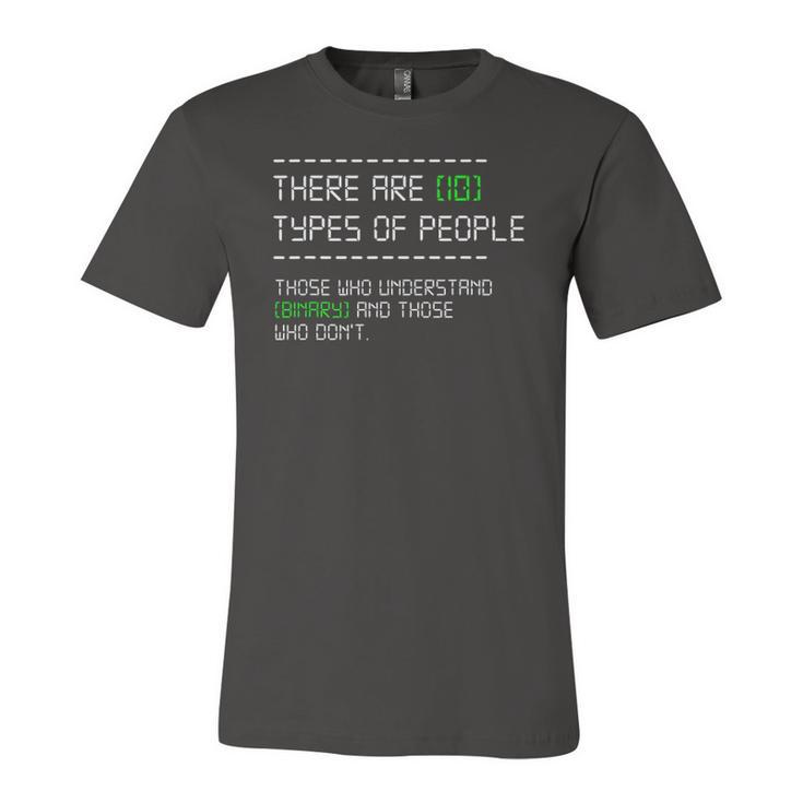 Types Of People Computer Nerd Binary Code Programmer Jersey T-Shirt