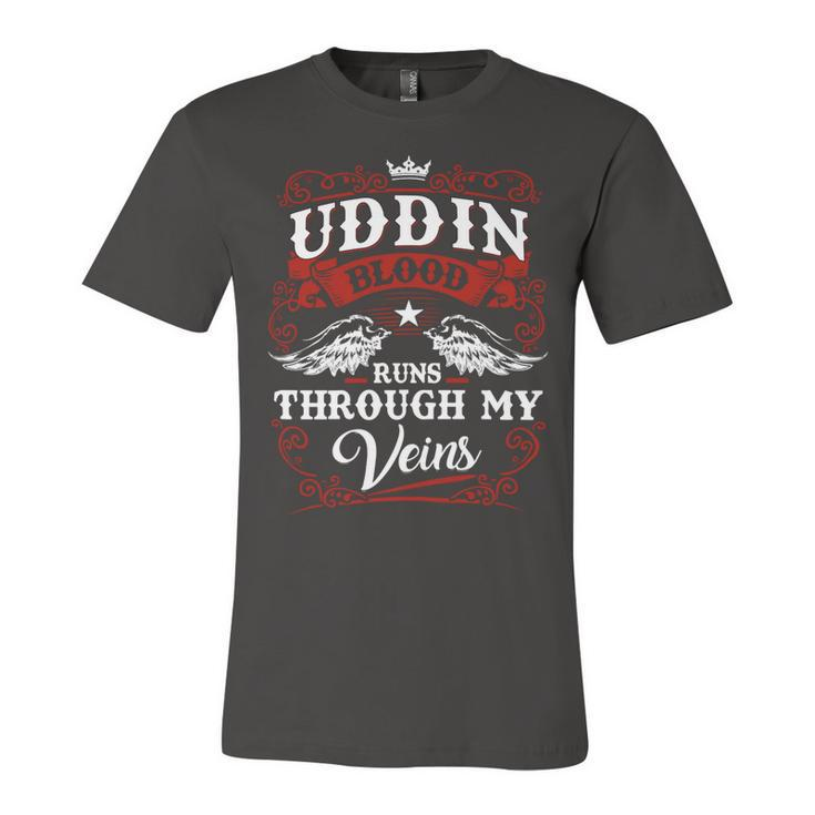Uddin Name Shirt Uddin Family Name V2 Unisex Jersey Short Sleeve Crewneck Tshirt