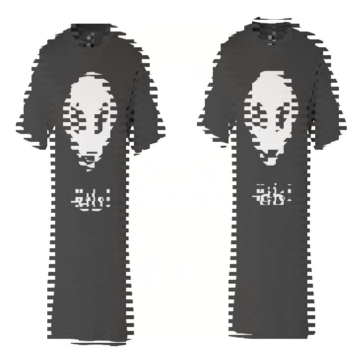 Ufo Alien Hello Science Fiction Lover Jersey T-Shirt