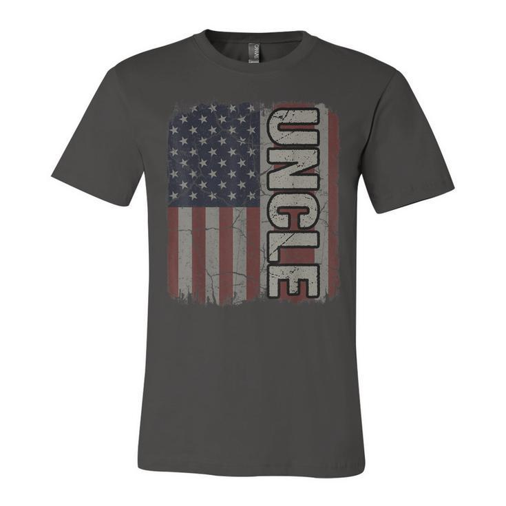 Uncle American Flag Vintage Fathers Day 4Th Of July Gift  Unisex Jersey Short Sleeve Crewneck Tshirt