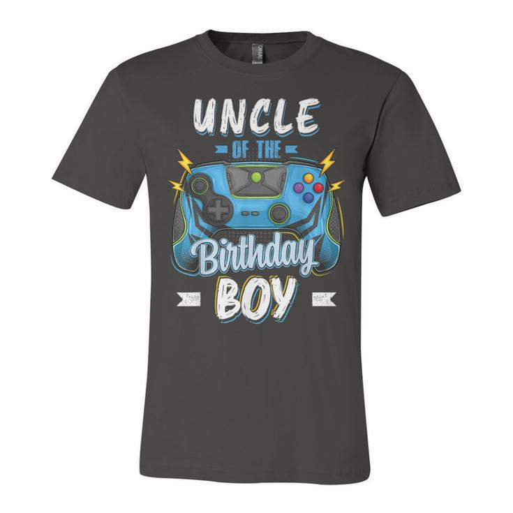Uncle Of The Birthday Boy Matching Family Video Gamer Party  Unisex Jersey Short Sleeve Crewneck Tshirt