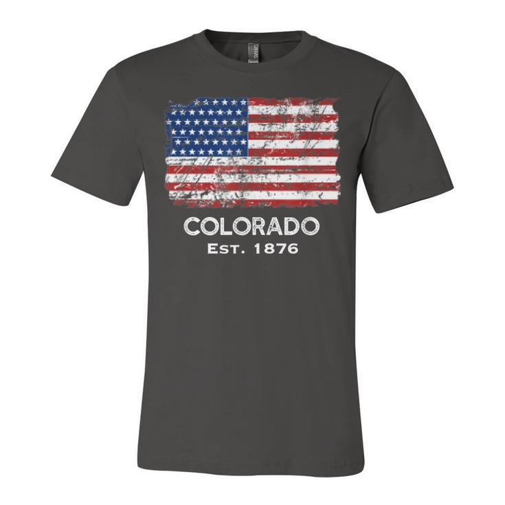 Usa Flag 4Th Of July Colorado   Unisex Jersey Short Sleeve Crewneck Tshirt