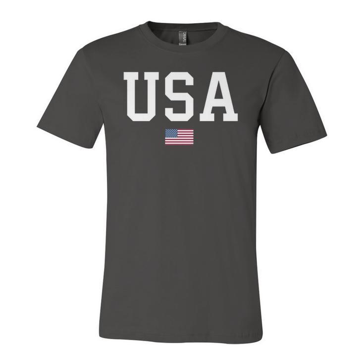 Usa Kids Patriotic American Flag July 4Th Jersey T-Shirt