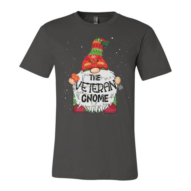 Veteran Gnome Christmas Tree Light T-Shirt Unisex Jersey Short Sleeve Crewneck Tshirt
