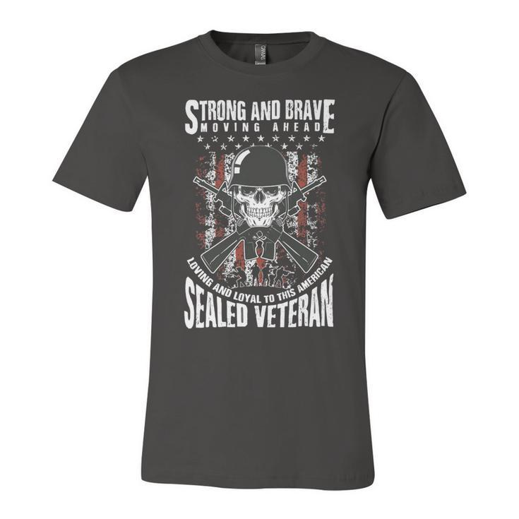 Veteran Strong And Brave American Veteran 224 Navy Soldier Army Military Unisex Jersey Short Sleeve Crewneck Tshirt