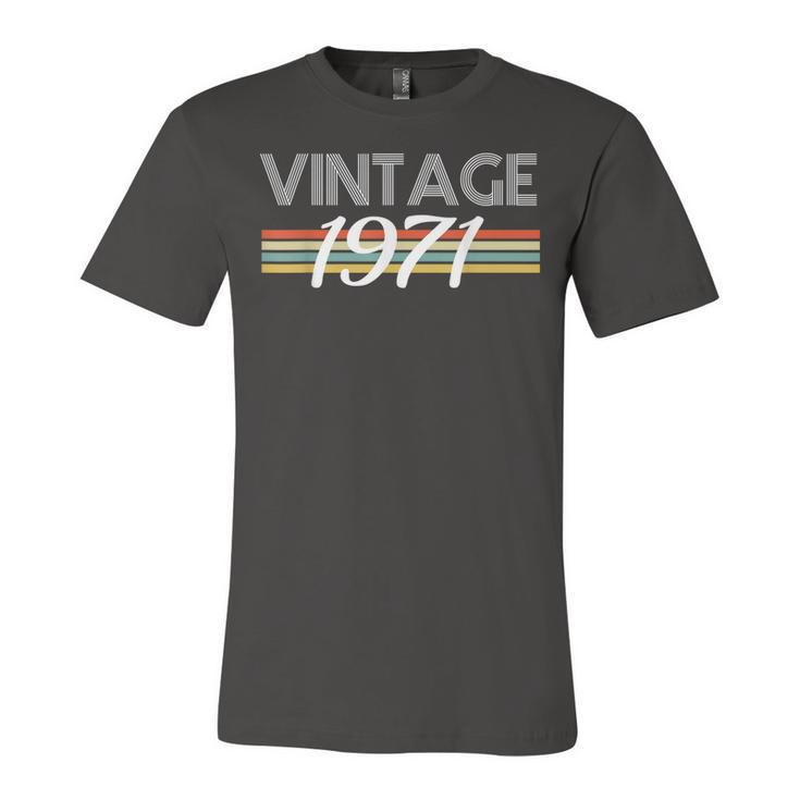 Vintage 1971 50Th Birthday Gift Fifty Years Old Anniversary  Unisex Jersey Short Sleeve Crewneck Tshirt
