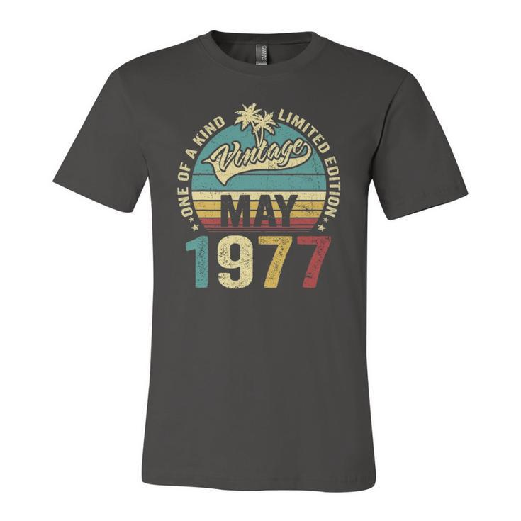 Vintage 45 Years Old May 1977 Decorations 45Th Birthday Jersey T-Shirt