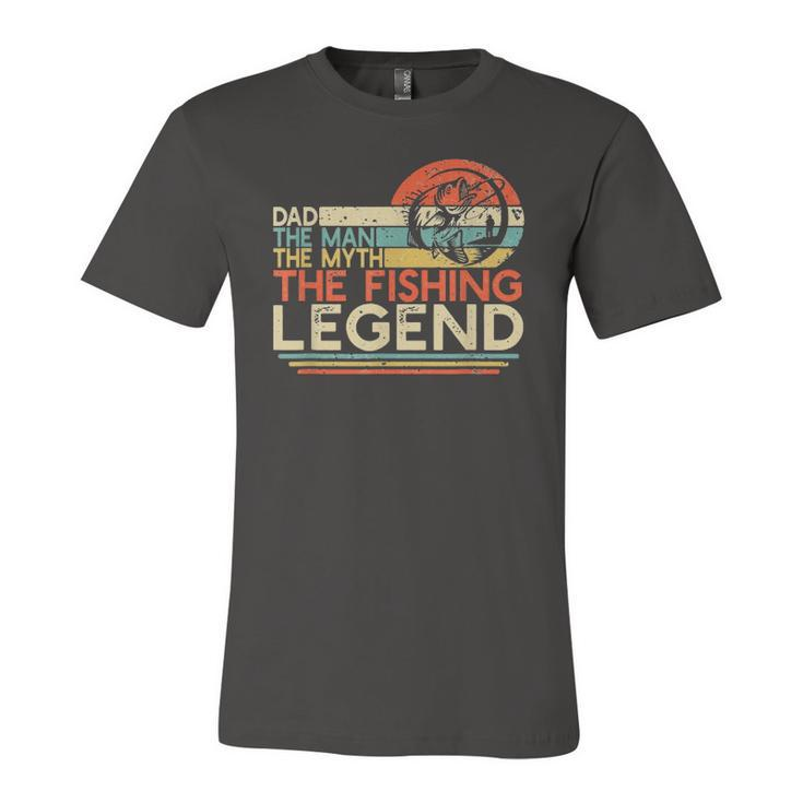 Vintage Bass Fishing Dad Man The Myth The Legend Fisherman Classic Jersey T-Shirt