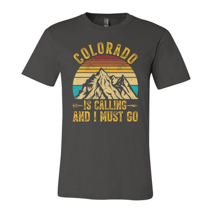 Vintage Colorado Is Calling And I Must Go Distressed Retro Jersey T-Shirt