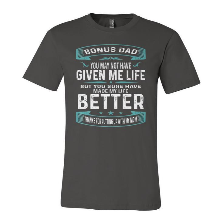 Vintage Fathers Day Bonus Dad From Daughter Son Boys Jersey T-Shirt
