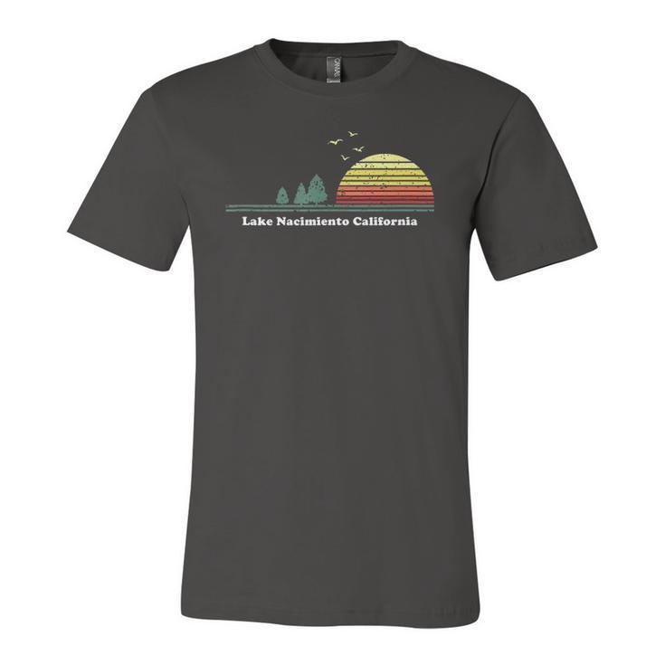Vintage Lake Nacimiento California Sunset Souvenir Print Jersey T-Shirt