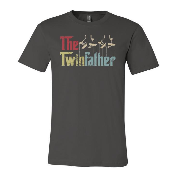 Vintage The Twinfather Happy Fathers Day Proud Dad Of Twins Jersey T-Shirt