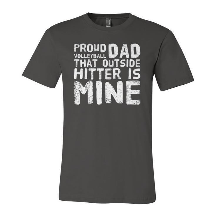 Volleyball Dad Of Outside Hitter Fathers Day Jersey T-Shirt