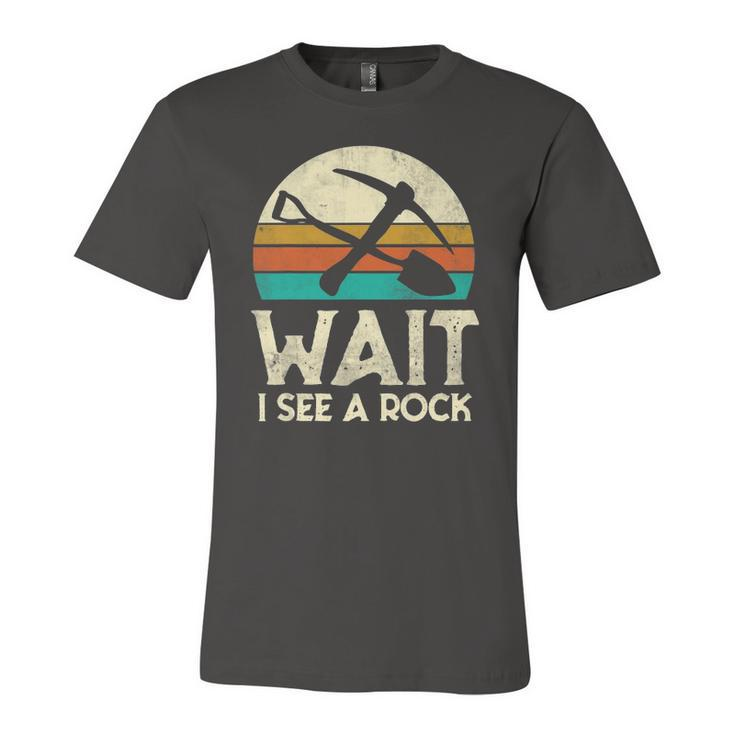 Wait I See A Rock Geologist Science Retro Geology Jersey T-Shirt