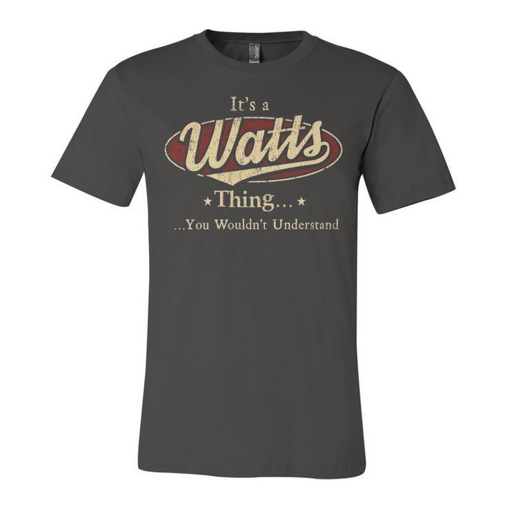 Watts Shirt Personalized Name Gifts T Shirt Name Print T Shirts Shirts With Name Watts Unisex Jersey Short Sleeve Crewneck Tshirt