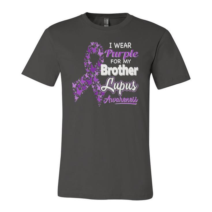I Wear Purple For My Brother Lupus Awareness Jersey T-Shirt