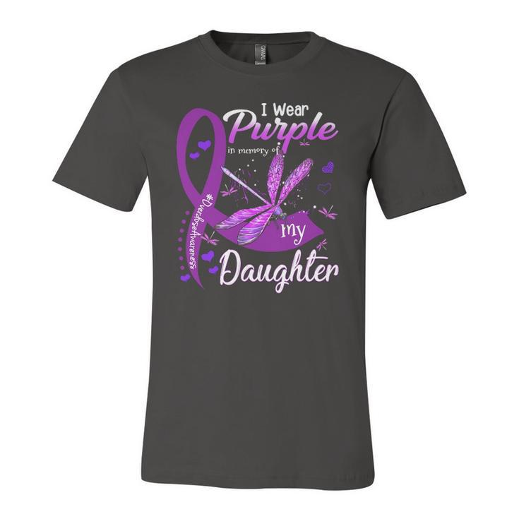 I Wear Purple In Memory For My Daughter Overdose Awareness Jersey T-Shirt