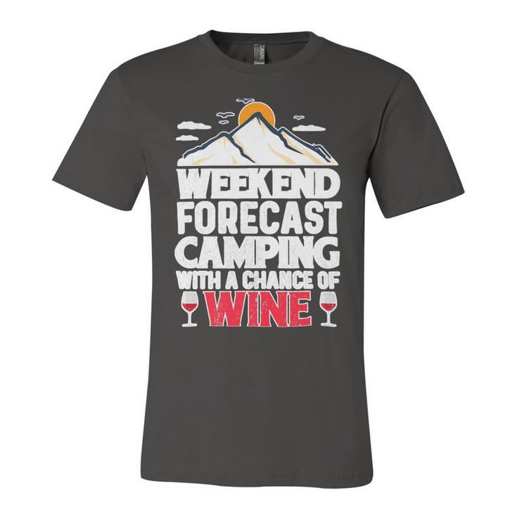 Weekend Forcast Camping Retro Vintage 27 Shirt Unisex Jersey Short Sleeve Crewneck Tshirt