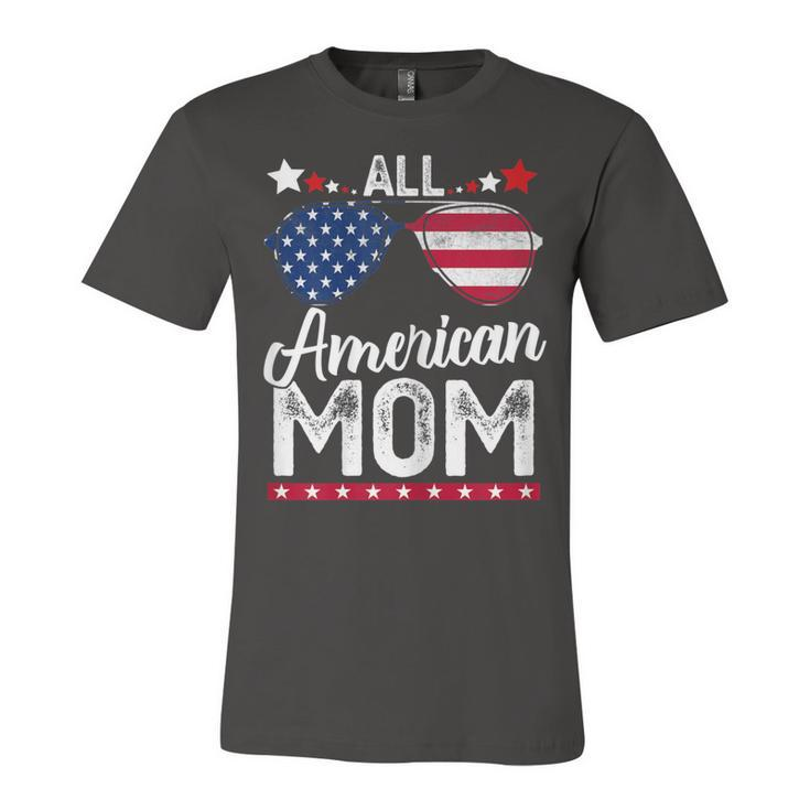 Womens All American Mom 4Th Of July  Mothers Day Women Mommy  Unisex Jersey Short Sleeve Crewneck Tshirt