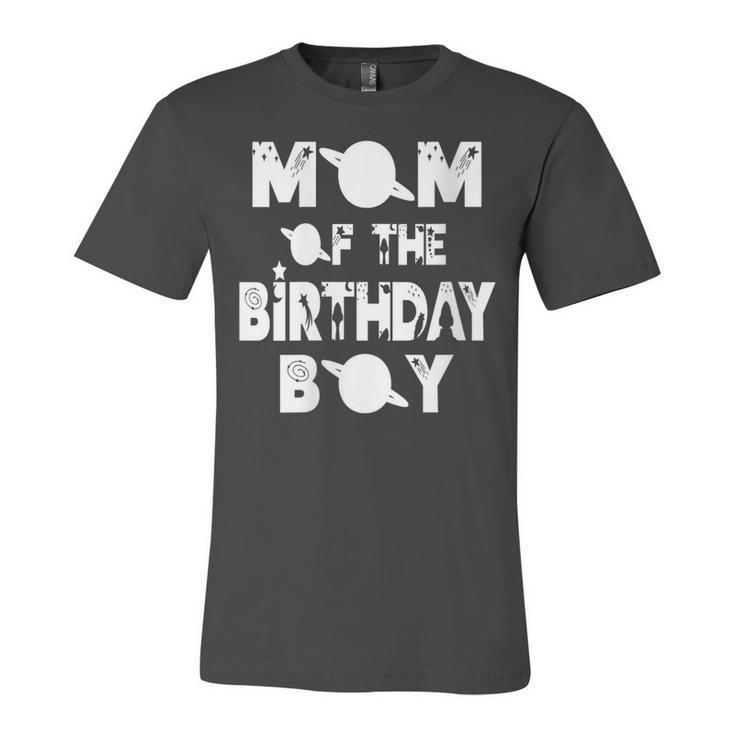 Womens Mom Of The Birthday Astronaut Boy And Girl Space Theme  Unisex Jersey Short Sleeve Crewneck Tshirt