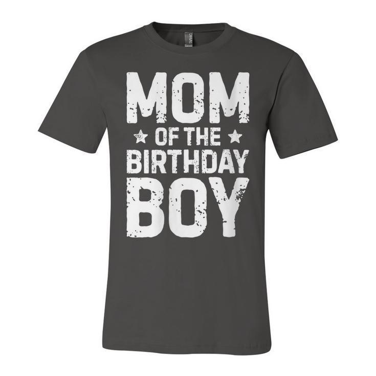 Womens Mom Of The Birthday Boy Funny Mother Mama Family Matching  Unisex Jersey Short Sleeve Crewneck Tshirt