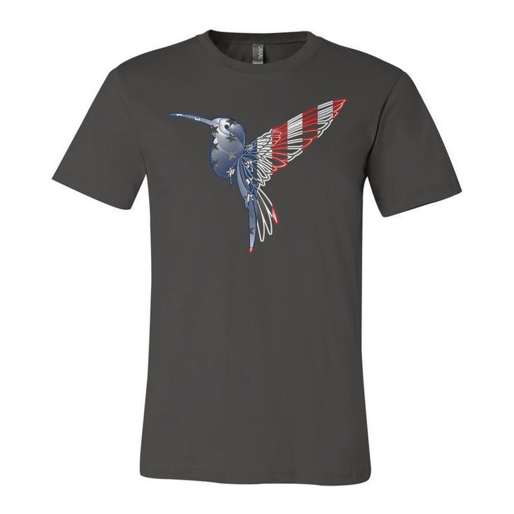 Womens Usa American Flag Dot Art Cute Bird Hummingbird 4Th Of July  V2 Unisex Jersey Short Sleeve Crewneck Tshirt