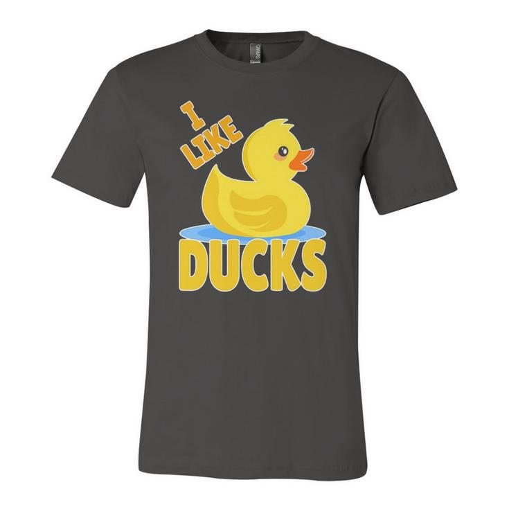 Yellow Rubber Duck Squeaker Duck I Like Ducks Jersey T-Shirt