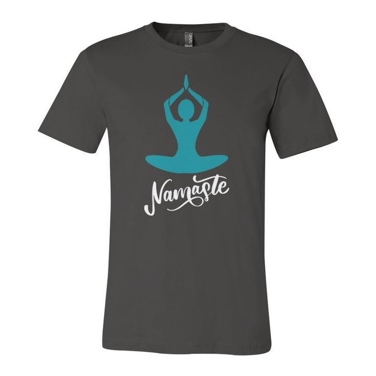 Yoga Namaste Lotus Position Graphic Yoga Position Cool Jersey T-Shirt
