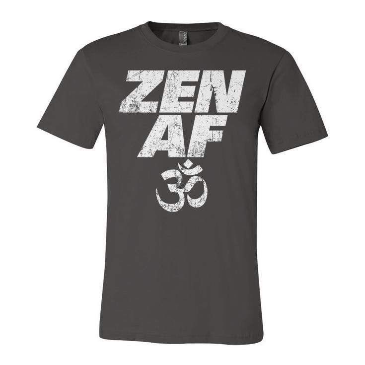 Zen Af Om Symbol Vintage Meditation Yoga Distressed  V2 Unisex Jersey Short Sleeve Crewneck Tshirt