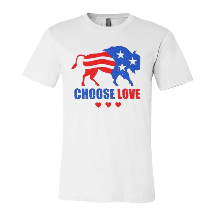 2022 Choose Love Buffalo Give Hope And Share Grief Heart Jersey T-Shirt