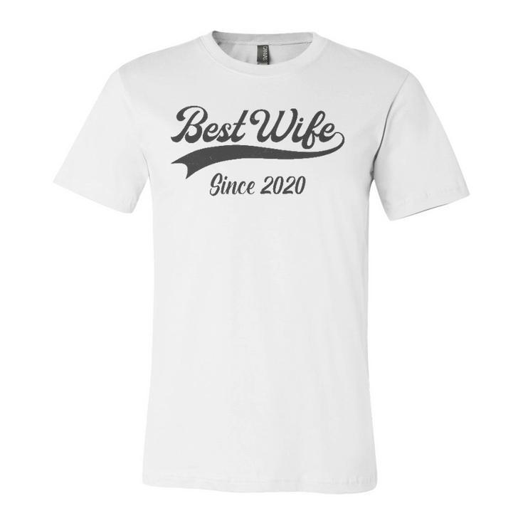 2Nd Wedding Aniversary For Her Best Wife Since 2020 Married Couples Jersey T-Shirt