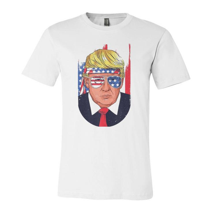 4Th Of July Usa Donald Trump Patriotic American Jersey T-Shirt