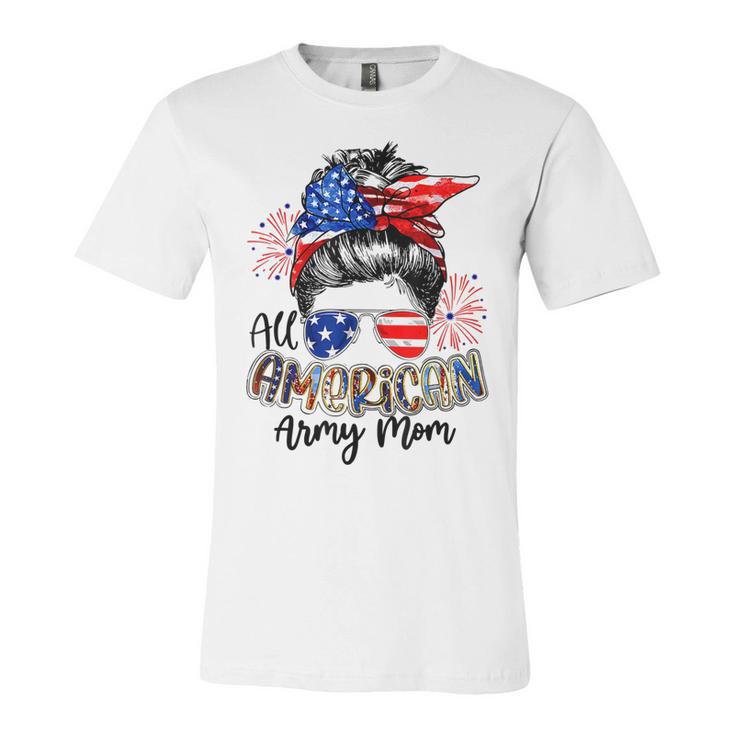 All American Army Mom 4Th Of July  V2 Unisex Jersey Short Sleeve Crewneck Tshirt