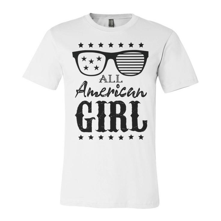 All American Girl 4Th Of July Family Matching Sunglasses  Unisex Jersey Short Sleeve Crewneck Tshirt